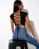 Imagen de Natka Crop Top en rib negro