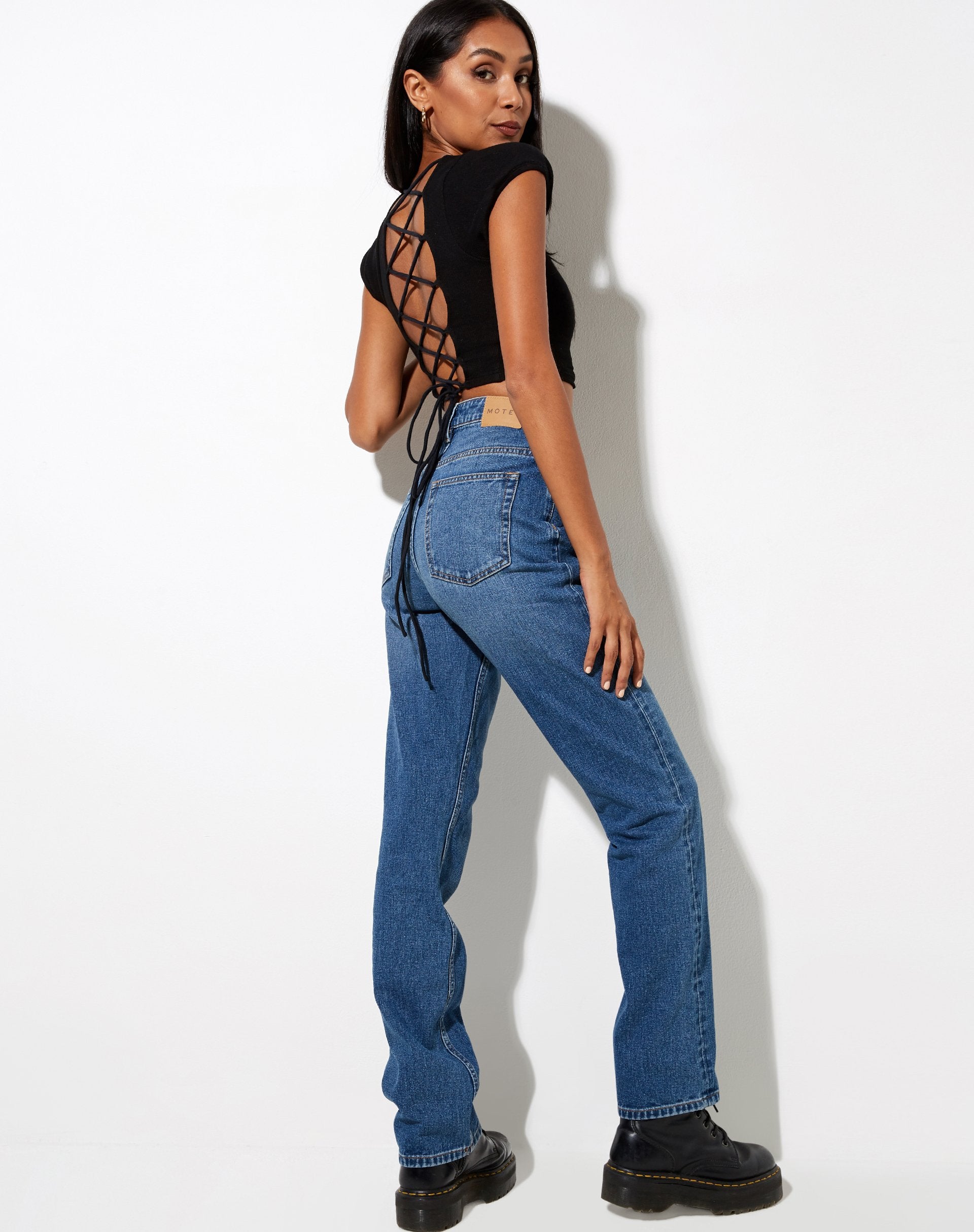 Imagen de Natka Crop Top en rib negro