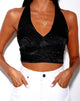 Imagen de Naya Crop Top de Satén Cebra Negro