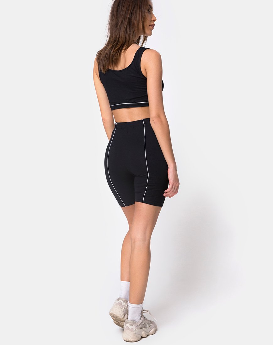 Imagen de Neho Cycle Short en negro con ribetes