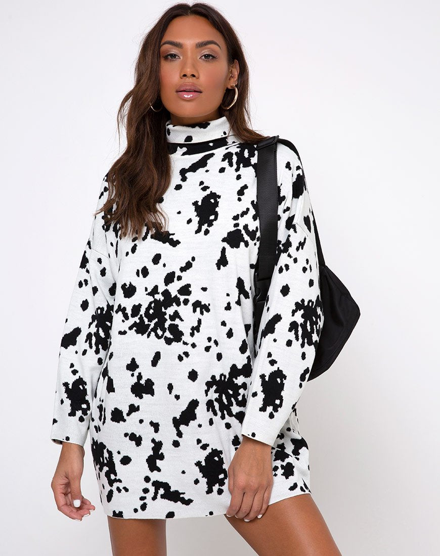 Imagen del vestido jersey Neve en dálmata