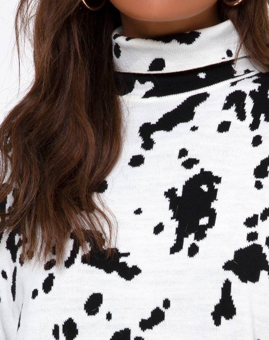 Imagen del vestido jersey Neve en dálmata