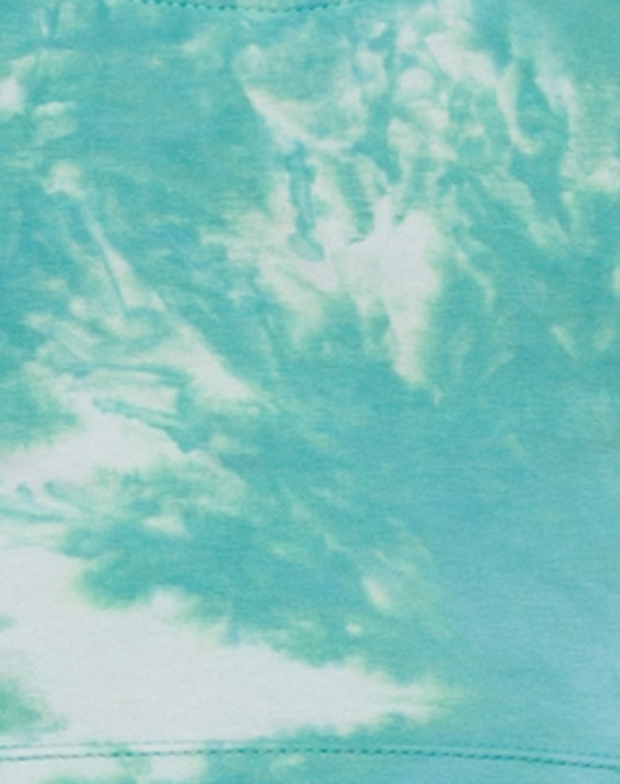 Imagen de Motel Nel Crop Top Bikini Top en Jumputan Tie Dye Pepermint