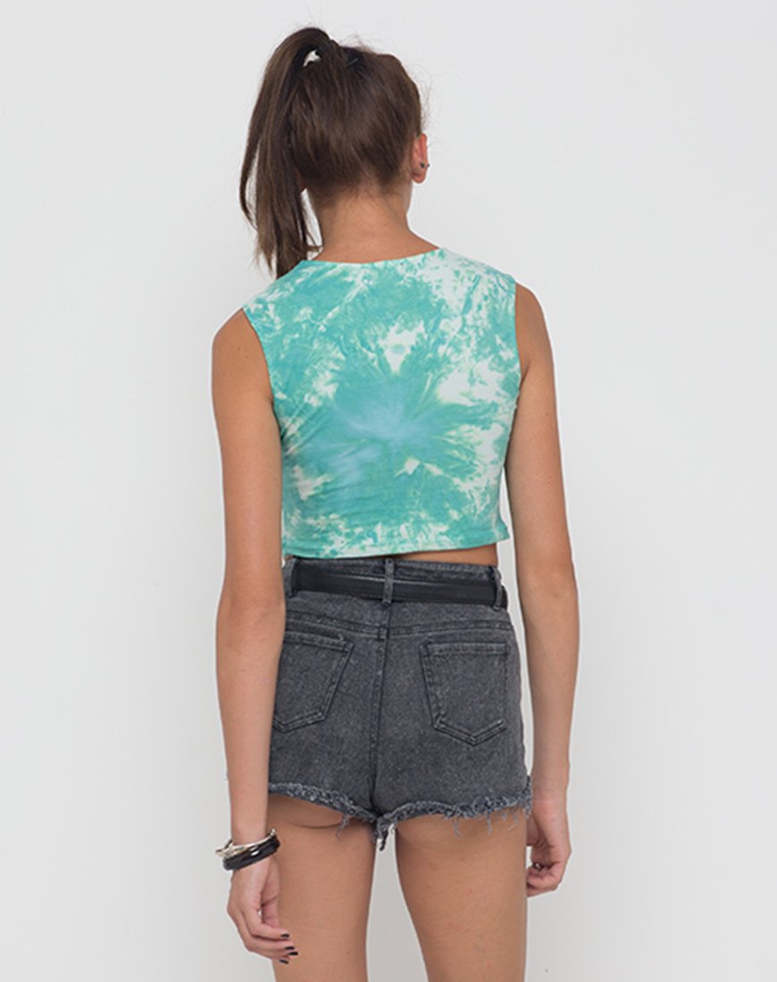 Top de bikini Motel Nel Crop Top en Jumputan Tie Dye Pepermint