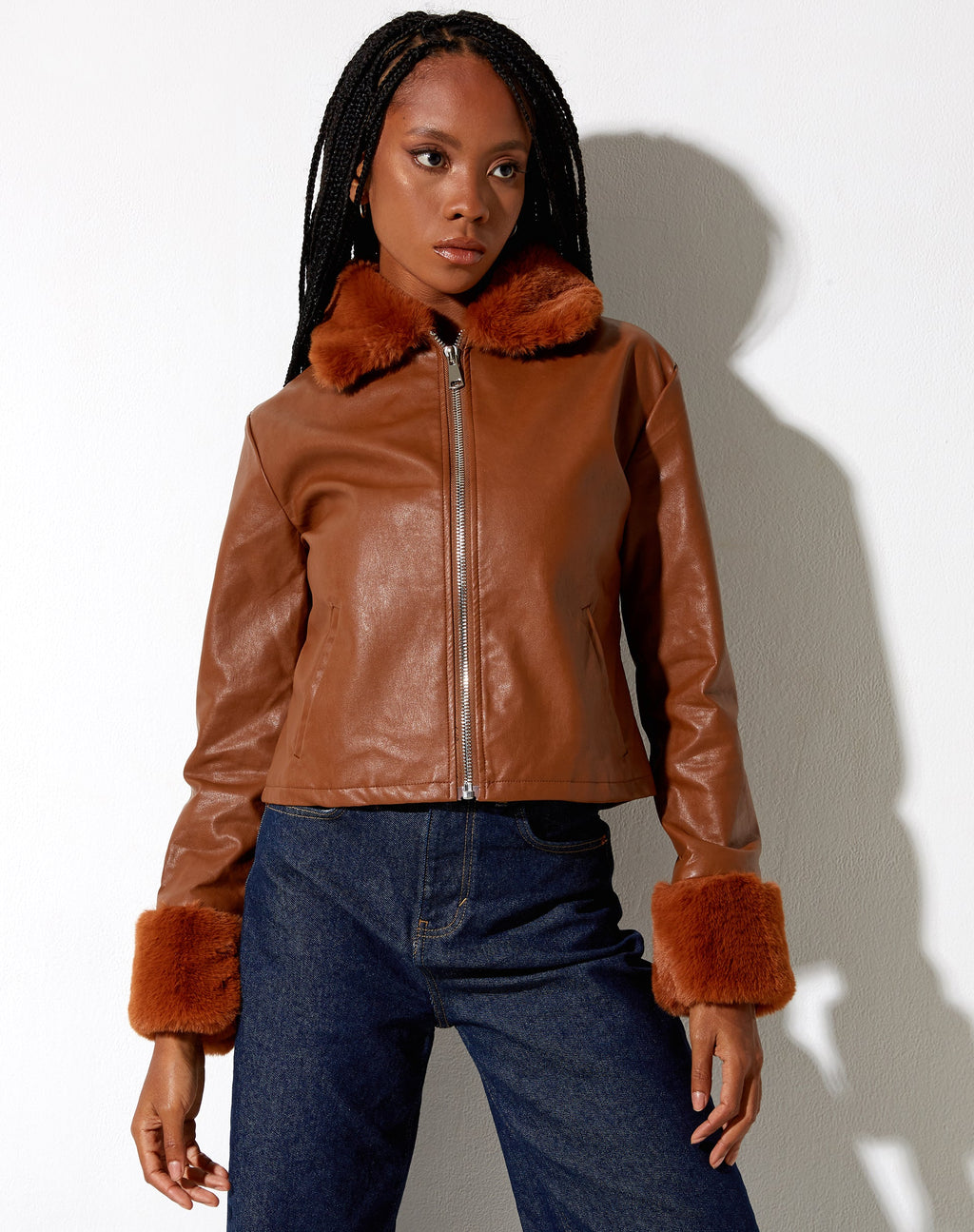 Chaqueta Neliya en Pu Marrón