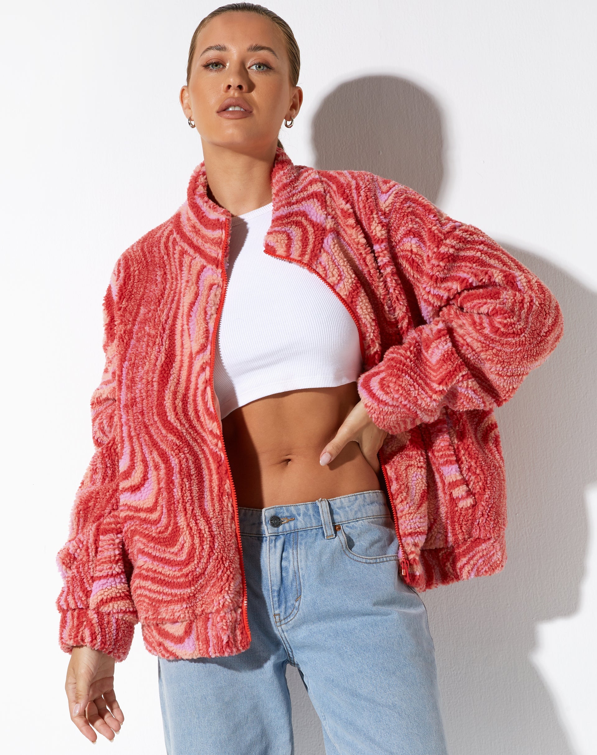 imagen de la chaqueta Nereo en Ripple Pink