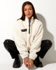 Imagen de la chaqueta Nero en marfil Borg con etiqueta Angel Energy
