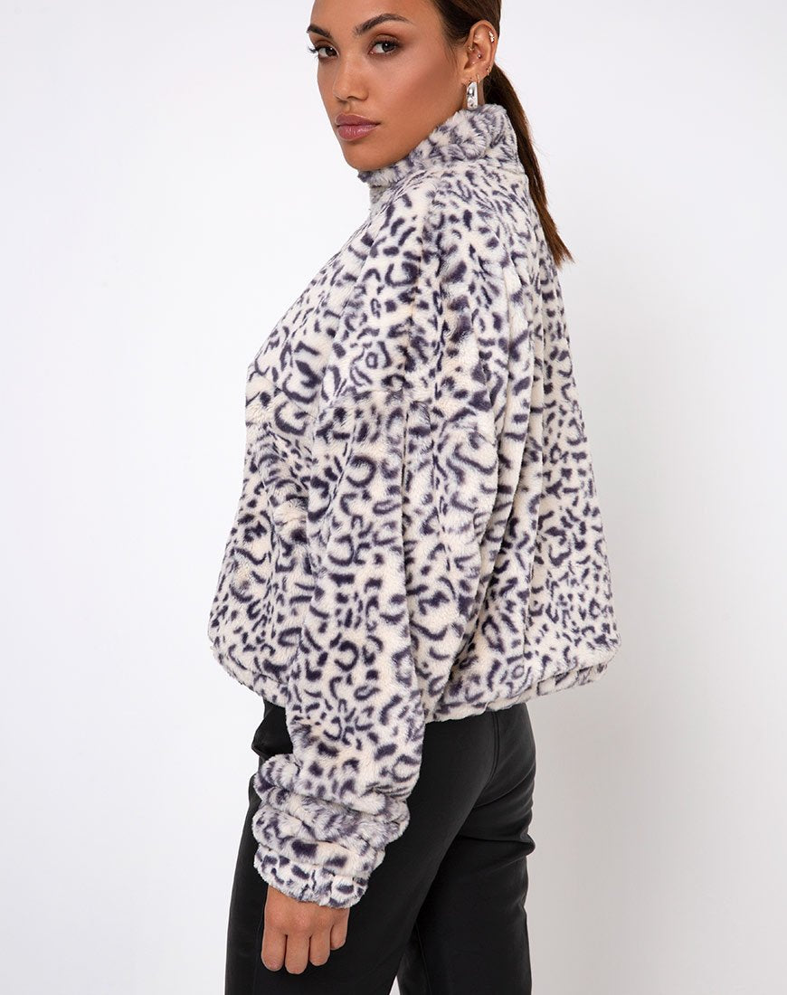 Imagen de la chaqueta Nero Ring Pull de leopardo blanco