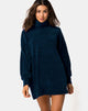 Vestido jersey oversize Neve en chenilla azul