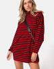 Imagen de Neivie Jumper in Stripe Horizontal Negro / Rojo
