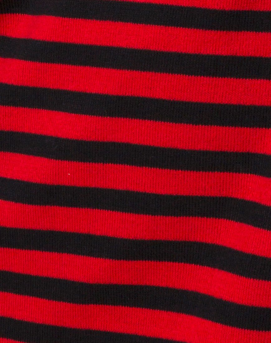 Imagen de Neivie Jumper in Stripe Horizontal Negro / Rojo