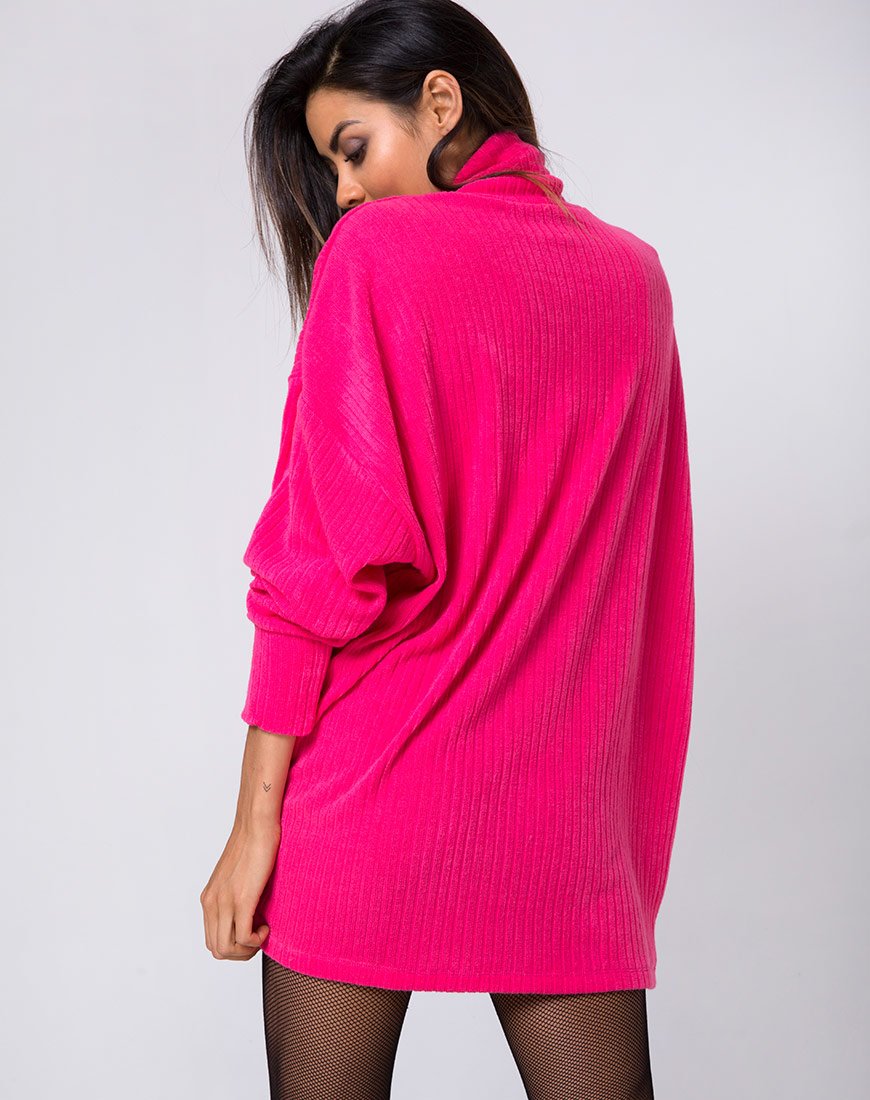 Imagen de Neve Jersey oversize de punto elástico rosa