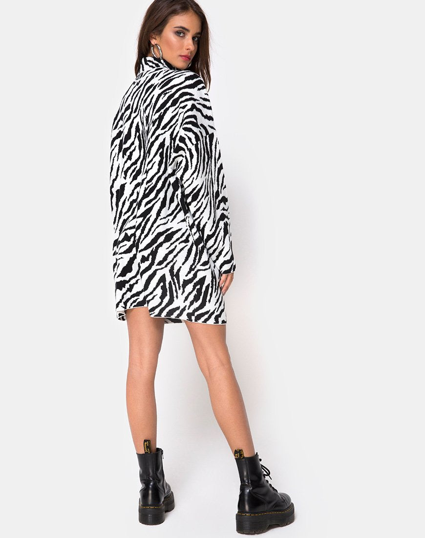 Imagen de Neivie Jumper Dress in Zebra B/N