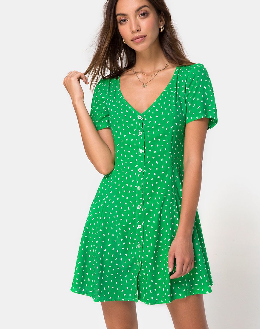 Vestido Neyka en Mini Diana Dot Verde