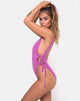 Imagen del bañador Nishi en Crinkle Rib Violeta