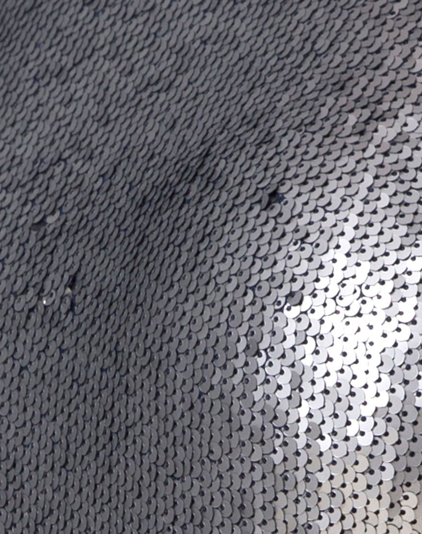 Imagen de Nix Corpiño de lentejuelas mate escamas de pescado Plata