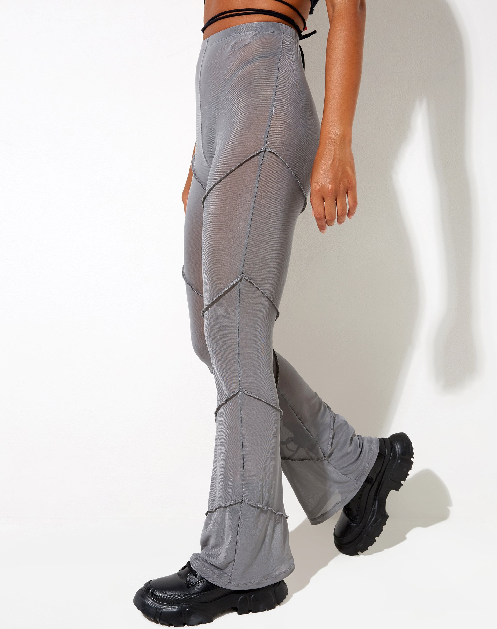 Imagen de Nizam Flare Trouser en Mesh Gris