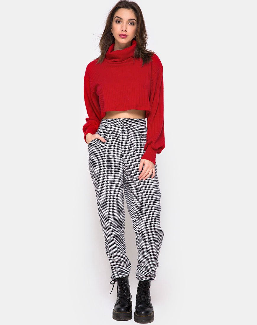 Jersey de cuello alto Nizer en rojo