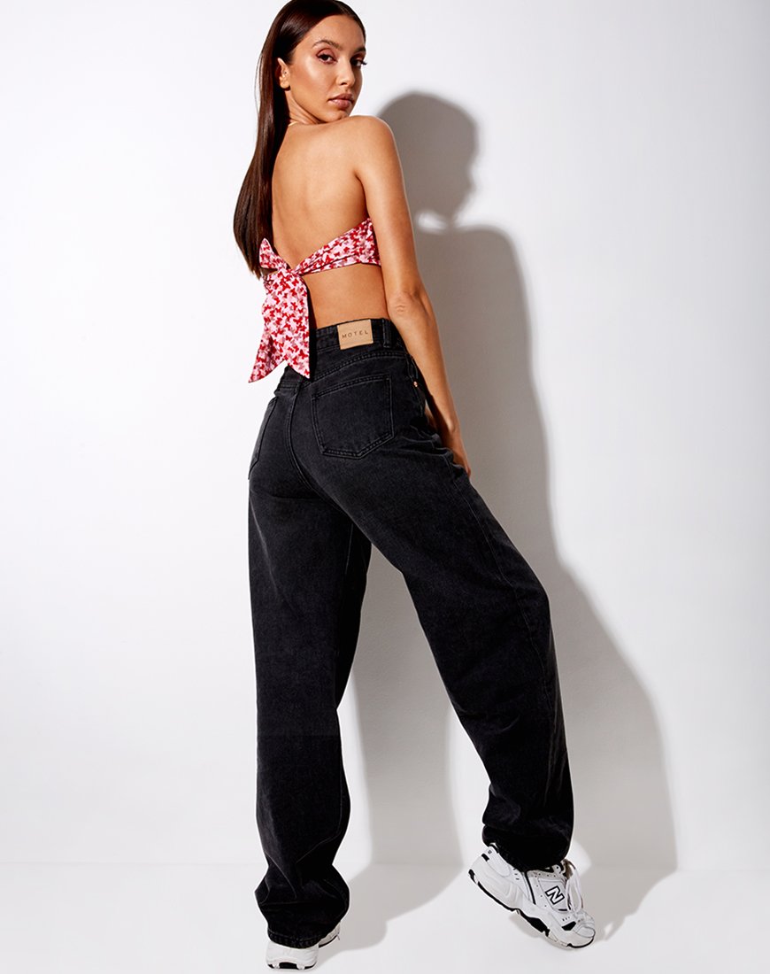 Imagen de Nolda Top en Ditsy Butterfly Melocotón y Rojo