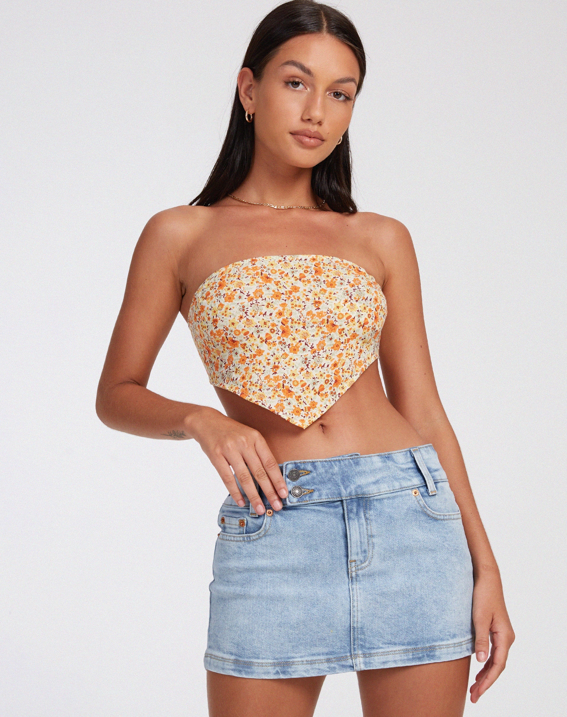 imagen de Nolda Crop Top en Ditsy Tangerine
