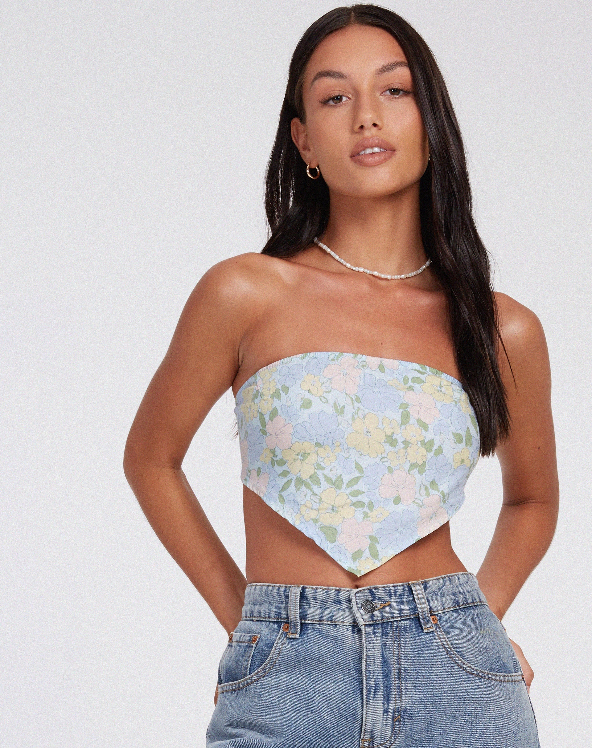 imagen de Nolda Crop Top en Washed Out Pastel Floral