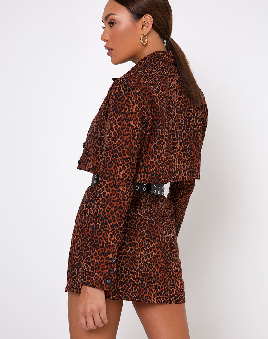 Minifalda Sheny en leopardo naranja