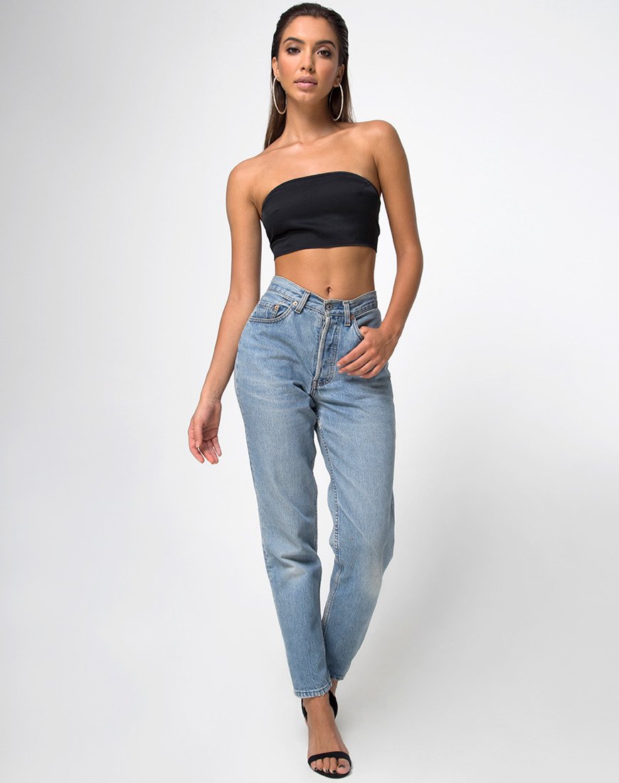 Imagen de Nolia Camiseta de tirantes en negro satinado