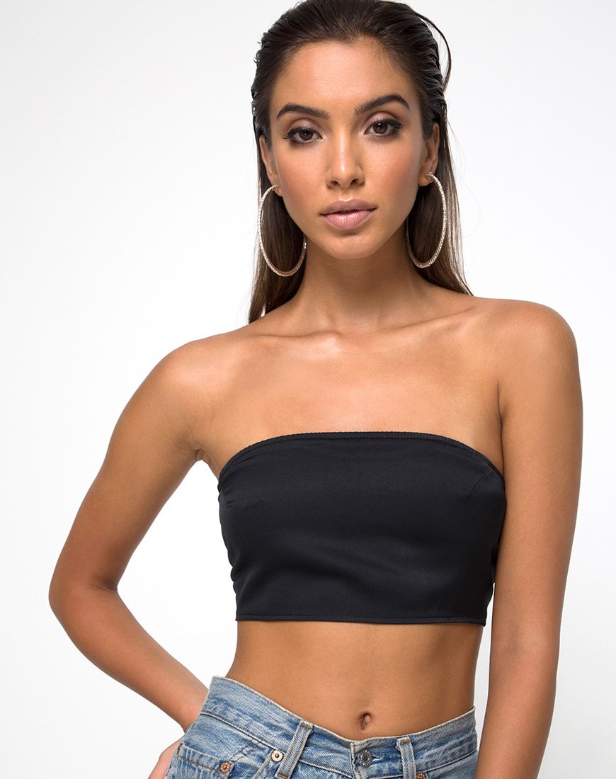 Top Nolia Negro Satinado