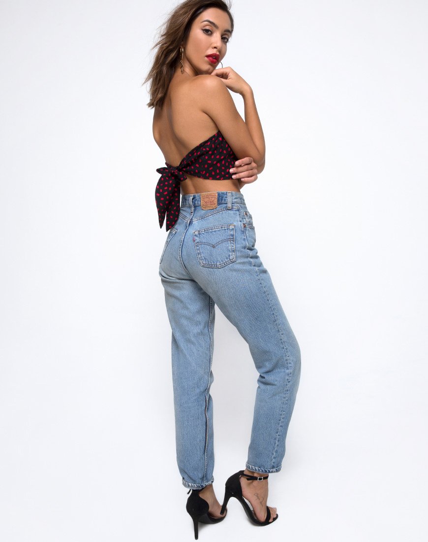 Imagen de Nolia Camiseta de tirantes Mini Diana Dot Negra y Roja