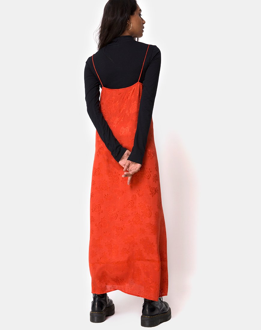 Imagen del vestido Nolity Midi de satén Rosa óxido