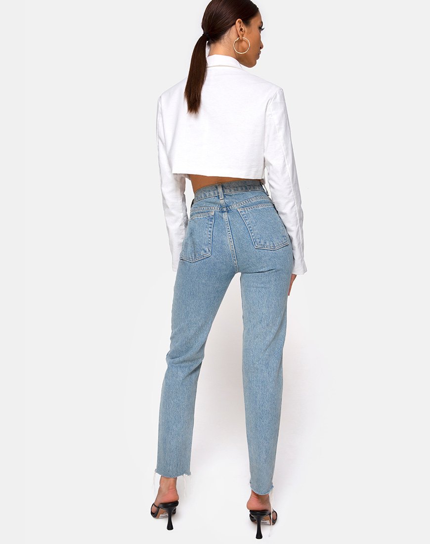 Imagen de Noly Cropped Blazer en marfil