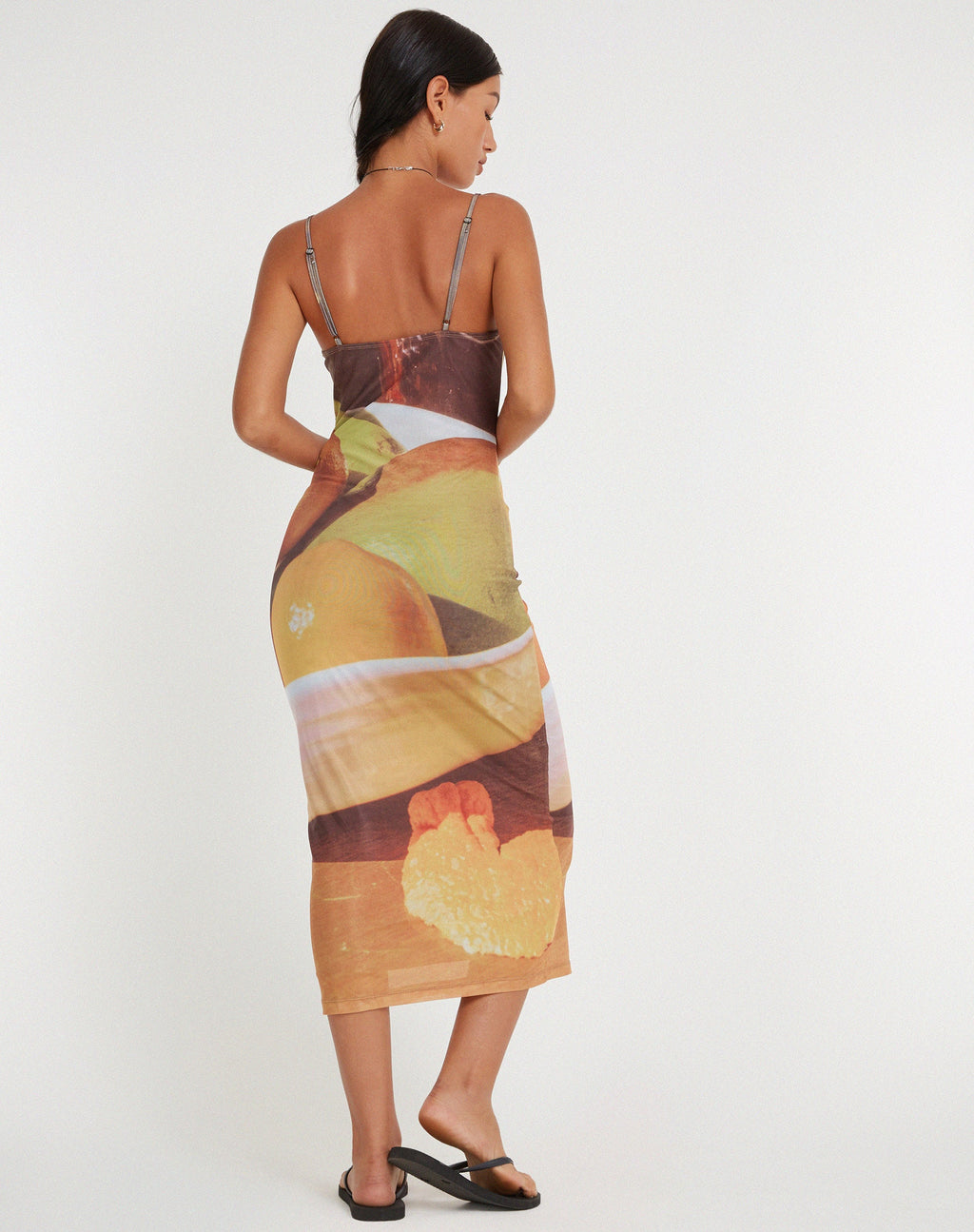 Vestido Nori Midi en estampado de frutas
