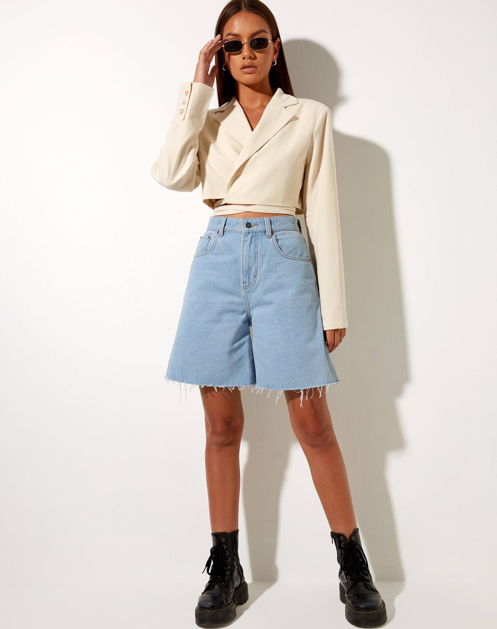 Imagen de Notus Cropped Blazer en Tailoring Cream