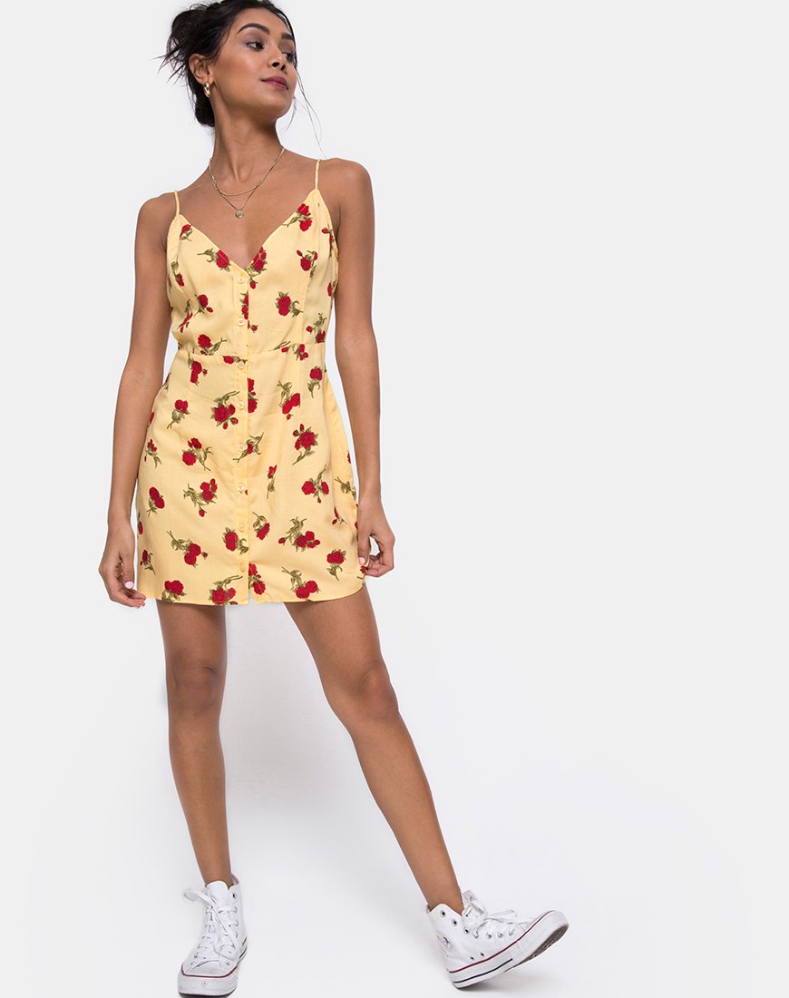 Imagen de Novia Slip Dress en Falling Rose Yellow