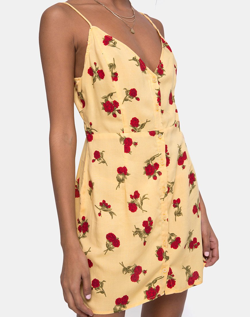 Imagen de Novia Slip Dress en Falling Rose Yellow