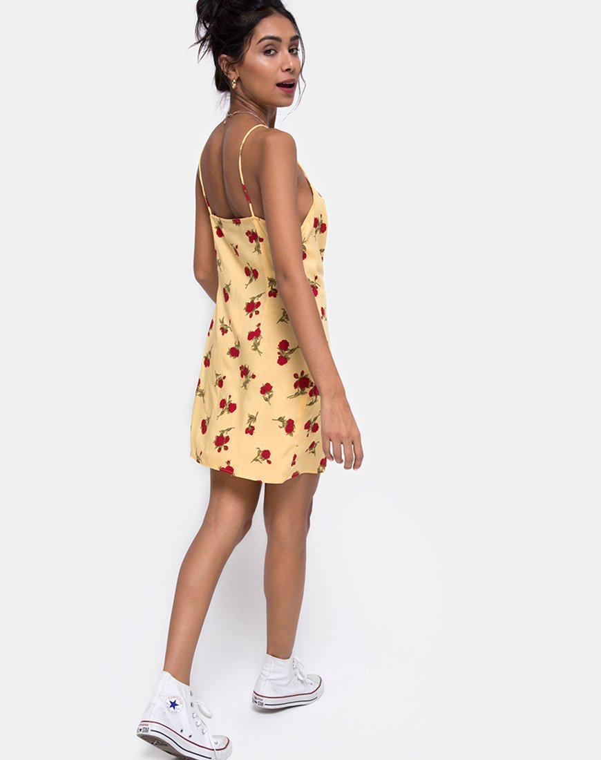 Imagen de Novia Slip Dress en Falling Rose Yellow