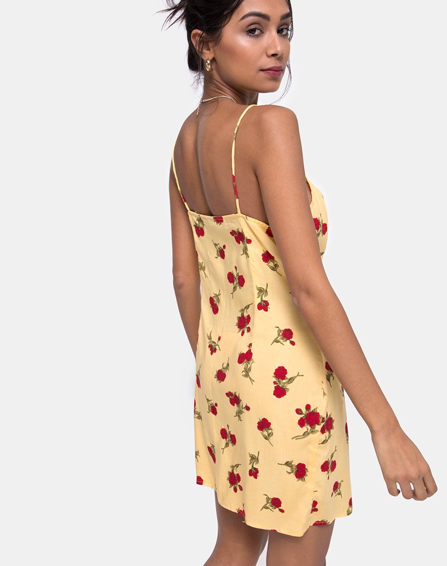 Vestido Novia Slip en Falling Rose Yellow
