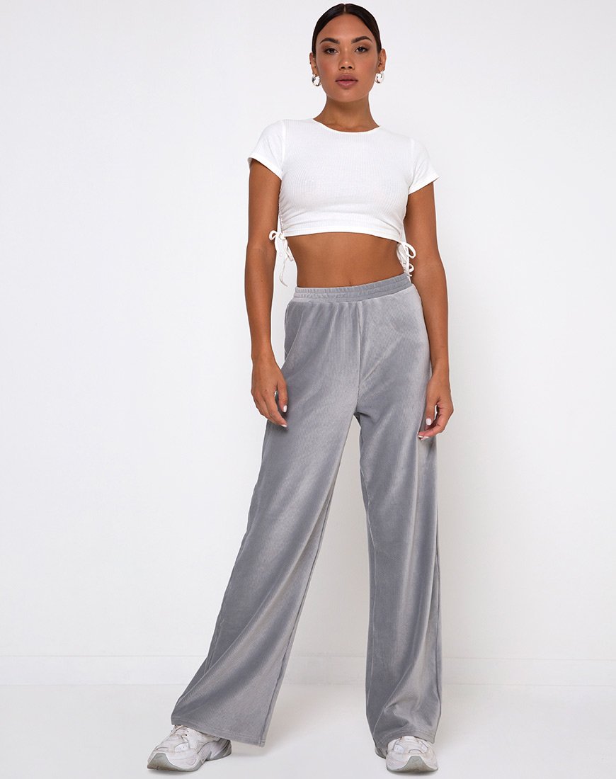Imagen de Obeli Pantalones en Terciopelo Rib Gris