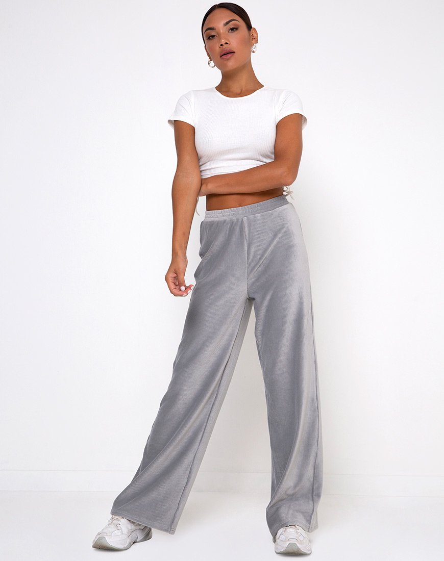 Pantalón Obeli de terciopelo Rib Gris