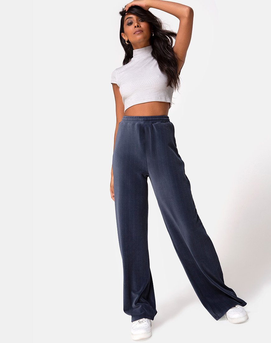Imagen del pantalón Obeli de canalé Carbón