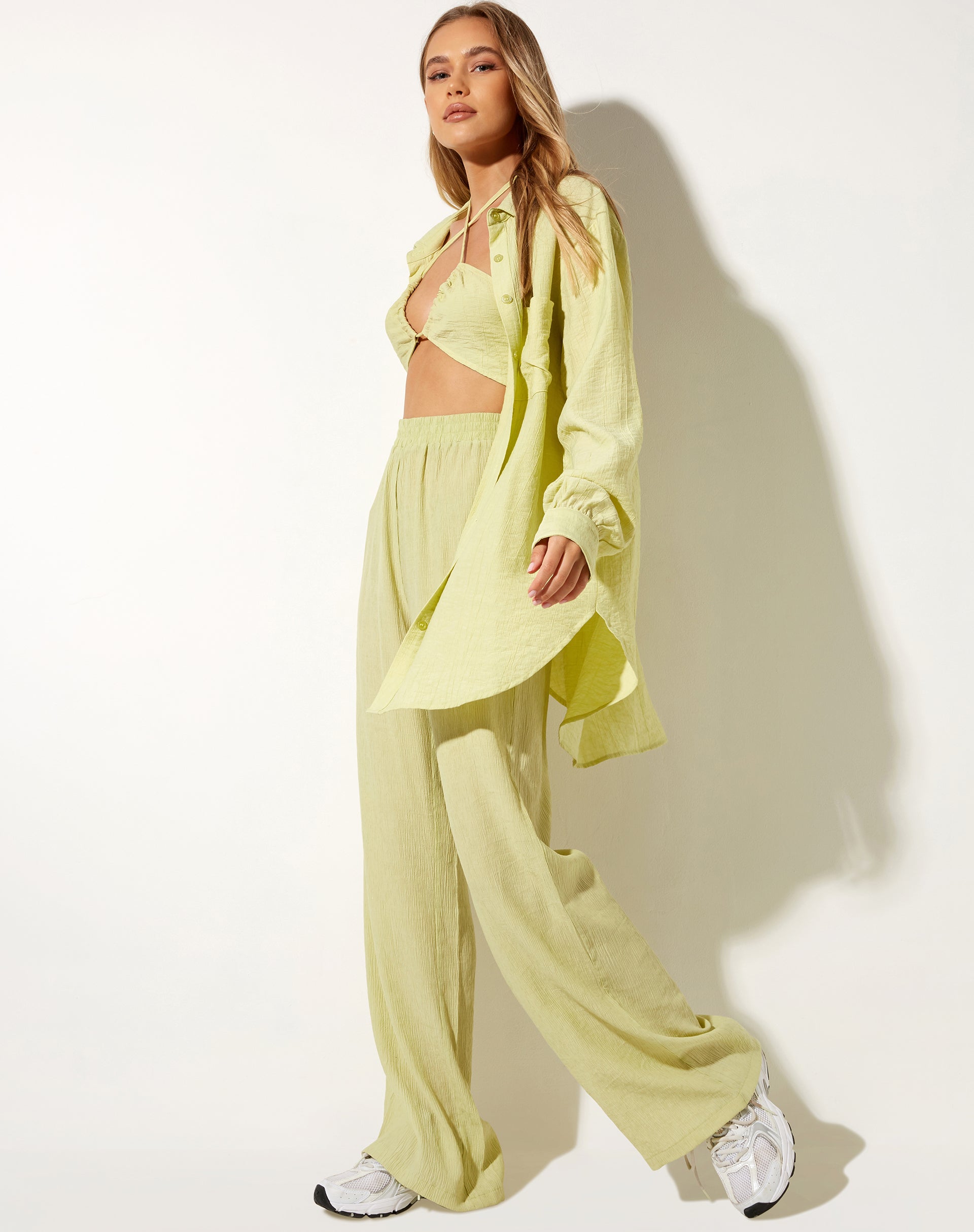 Imagen de Obeli Pantalones en Crinkle Sage