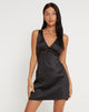 imagen de Oksana Mini Dress in Satin Black