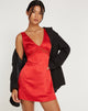 imagen de Oksana Mini Dress in Satin Red