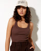 Imagen de Nilam Chaleco Top en Rib Deep Mahogany