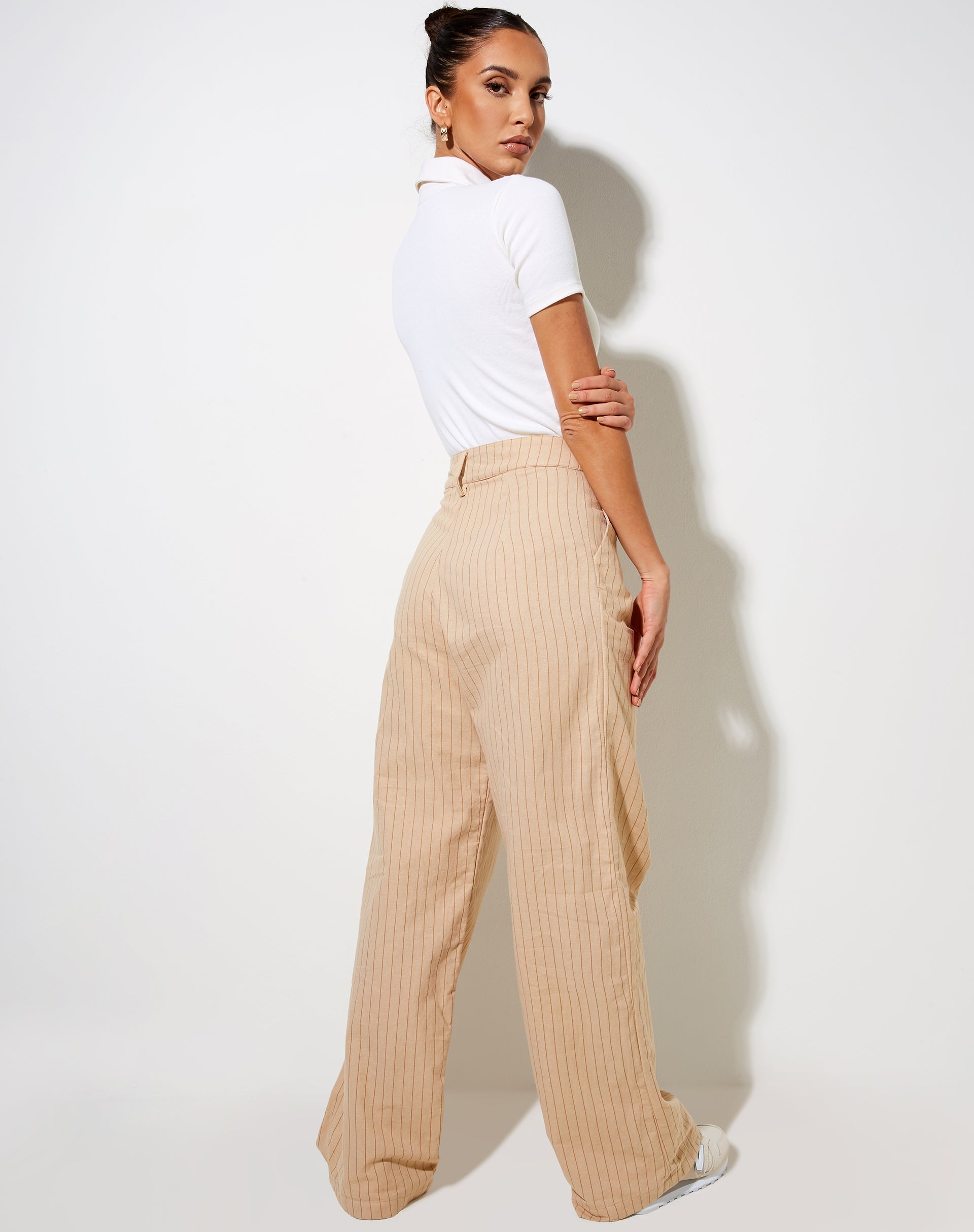 Imagen de Onfal Pantalón ancho a rayas lápiz