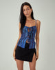 imagen de MOTEL X JACQUIE Rayu Top en color Bleed Blue