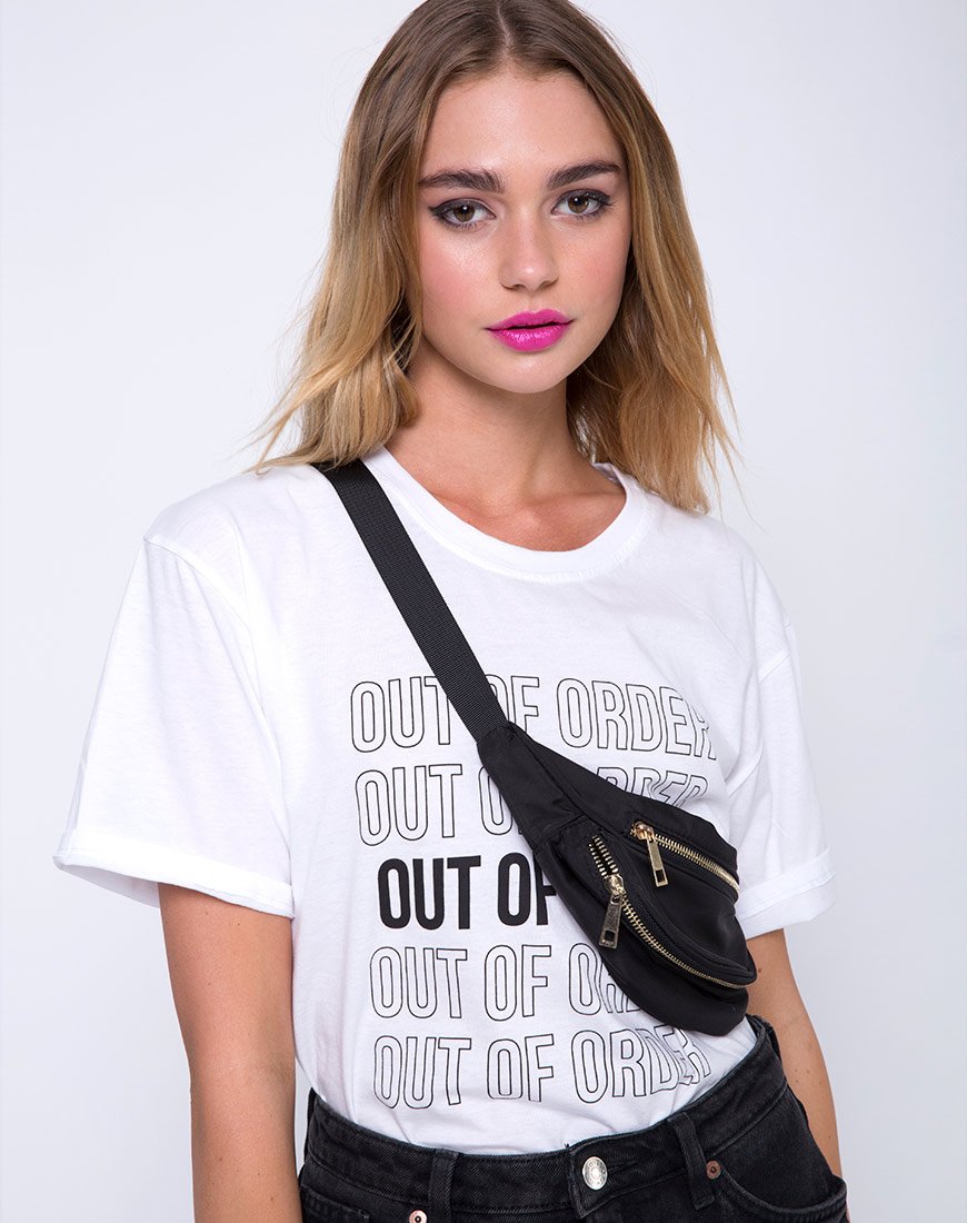 Oversize Basic Tee en Out of Order Blanco