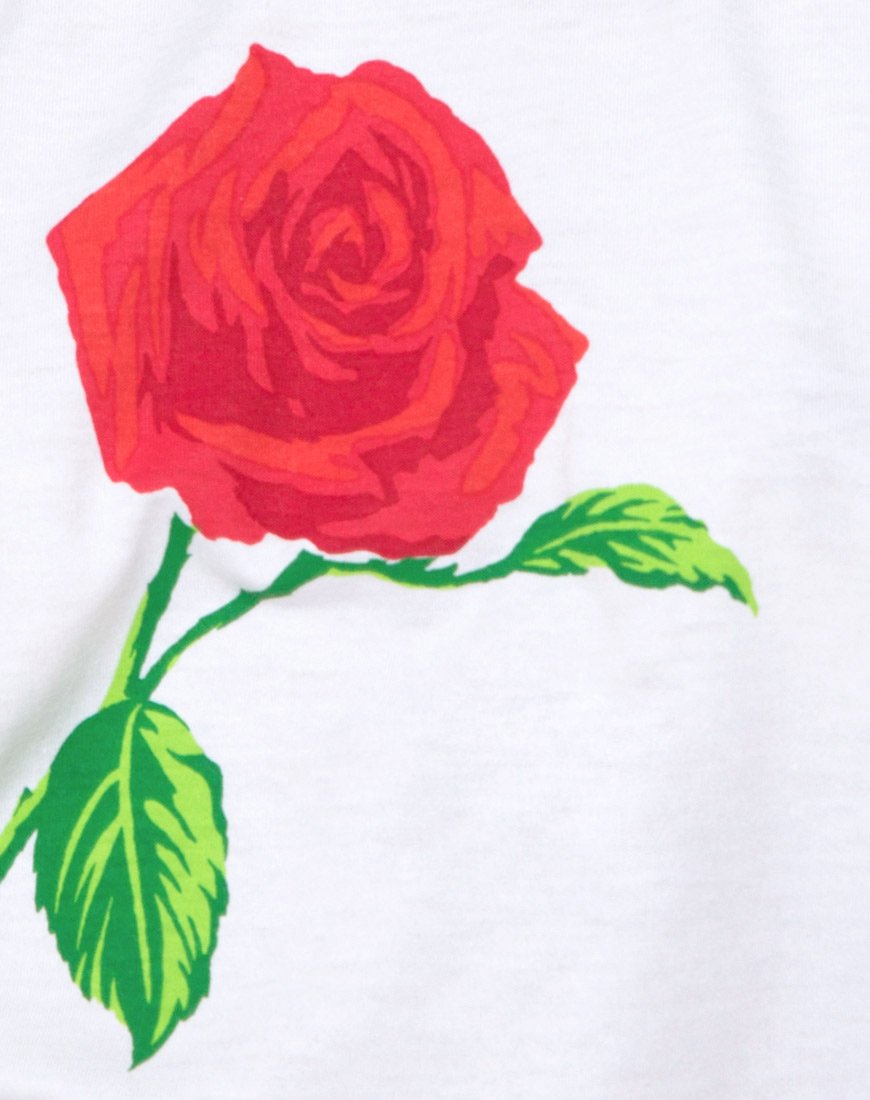 Imagen de Oversize Basic Tee in White with Rose