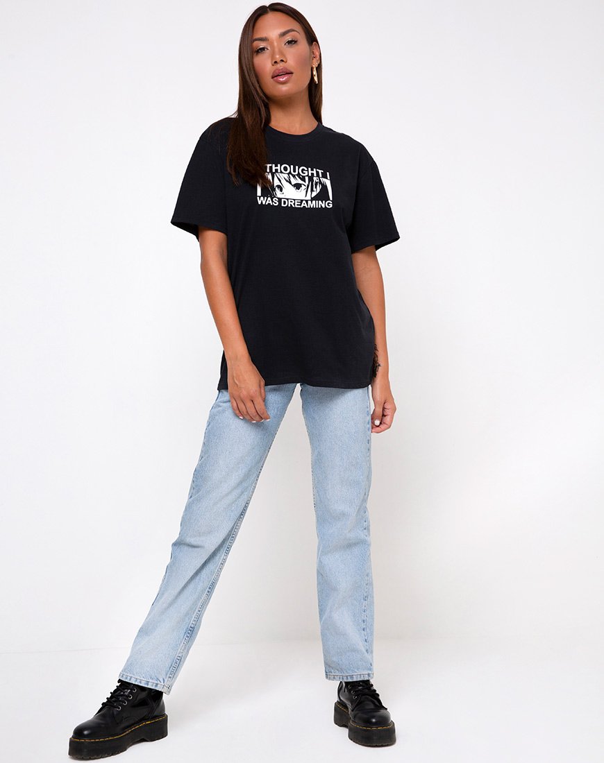 Imagen de Oversized Basic Tee en I thought I was dreaming Negro de Motel
