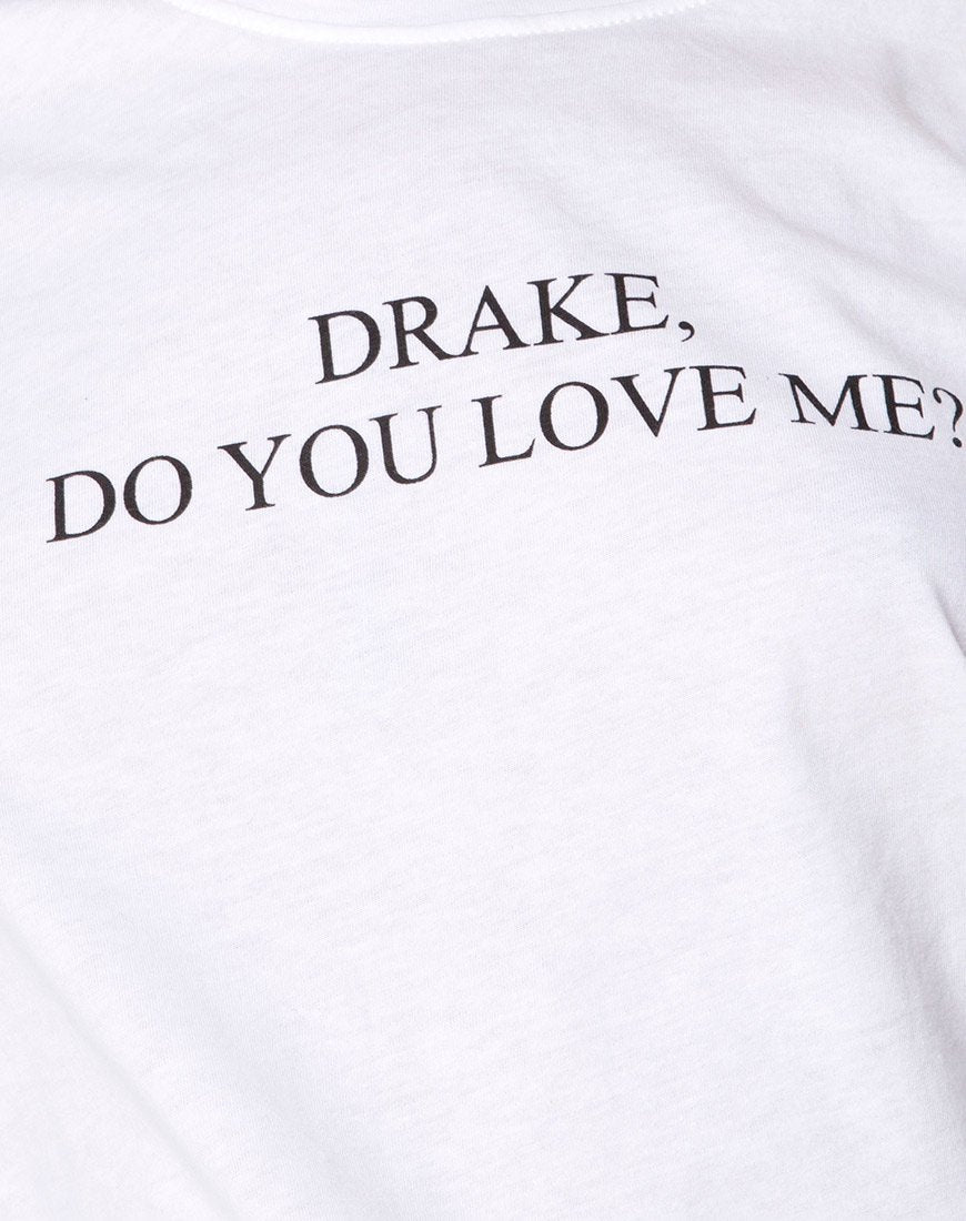 Imagen de Oversize Basic Tee in White Drake Do You Love Me